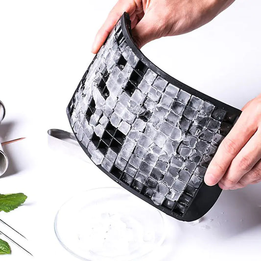 160-Cube Silicone Ice Tray - Black Ice Mold